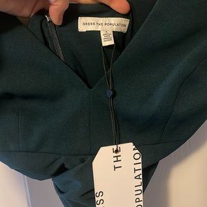 NEW Dress the Population Dana Wrap Waist Cocktail Dress Navy, Size L New w/o Tag main image 1